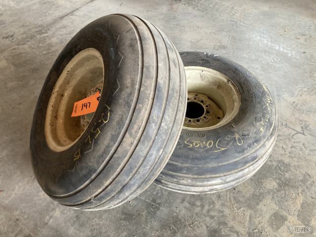 (2) 12.5L15 tires on 6-bolt steel rims